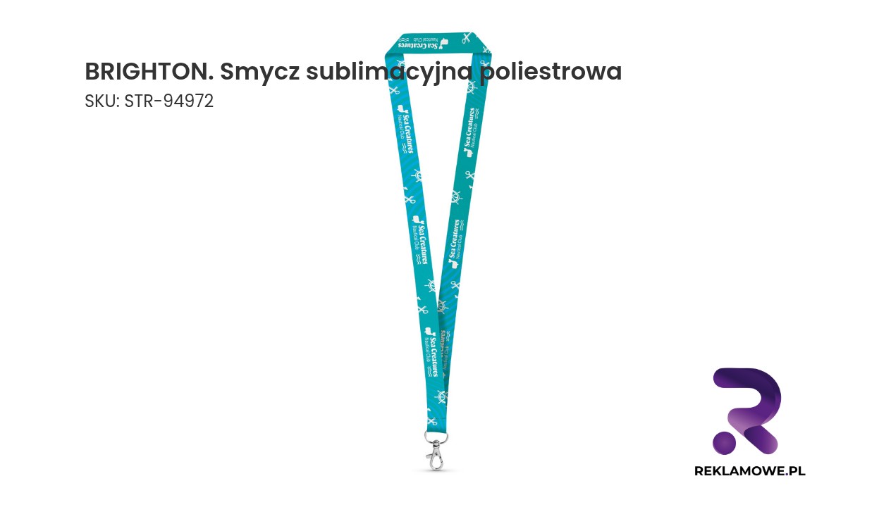 BRIGHTON smycz sublimacyjna wykonana z poliestru
