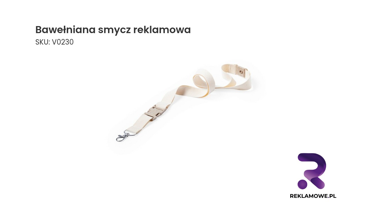 Bawełniana smycz reklamowa w różnych kolorach