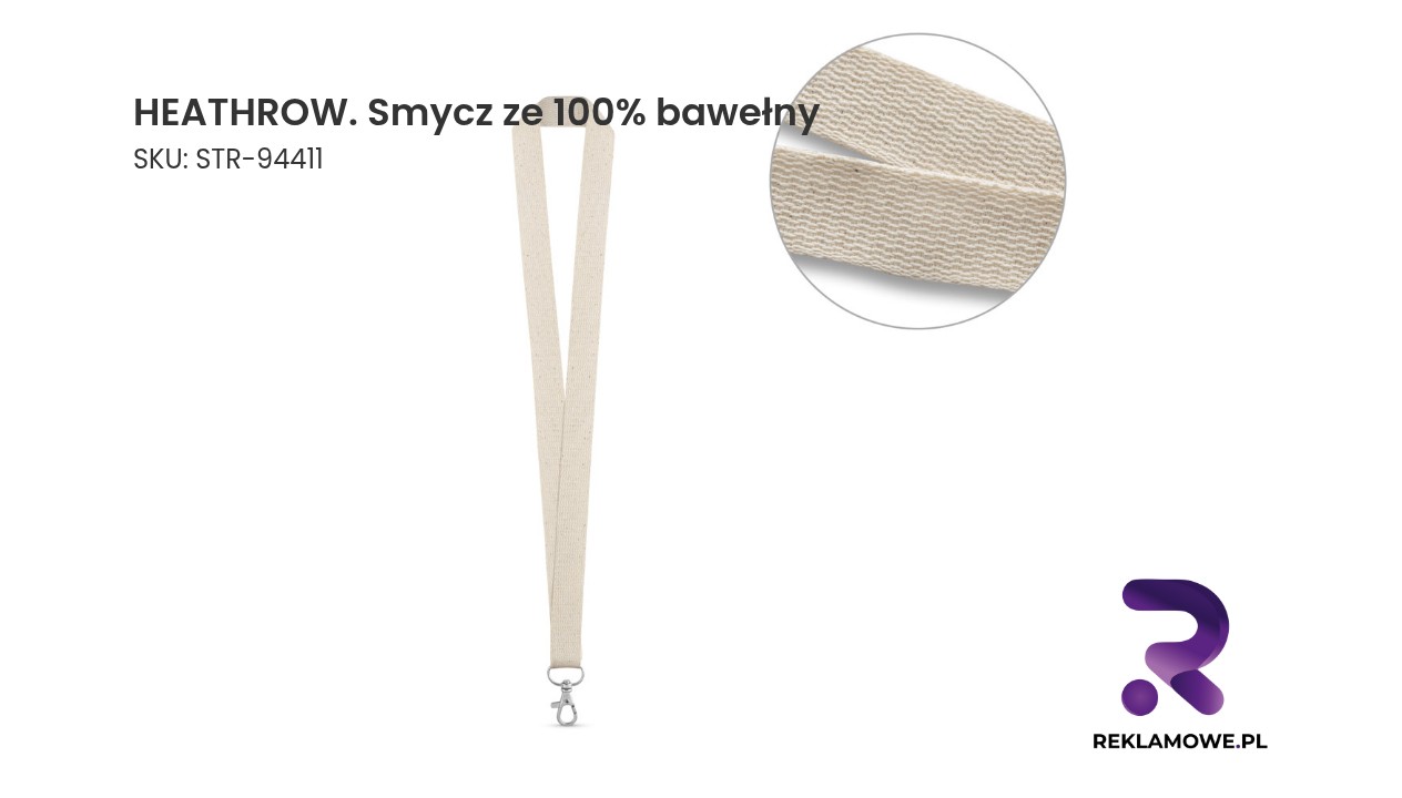 HEATHROW – smycz ze 100% bawełny