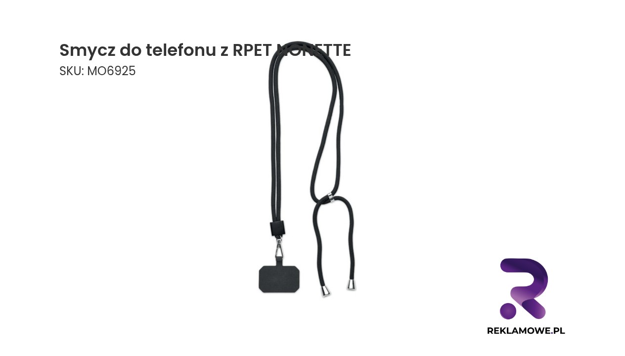 Smycz do telefonu z RPET NONETTE Smycz do telefonu z RPET NONETTE – ekologiczna smycz do smartfona