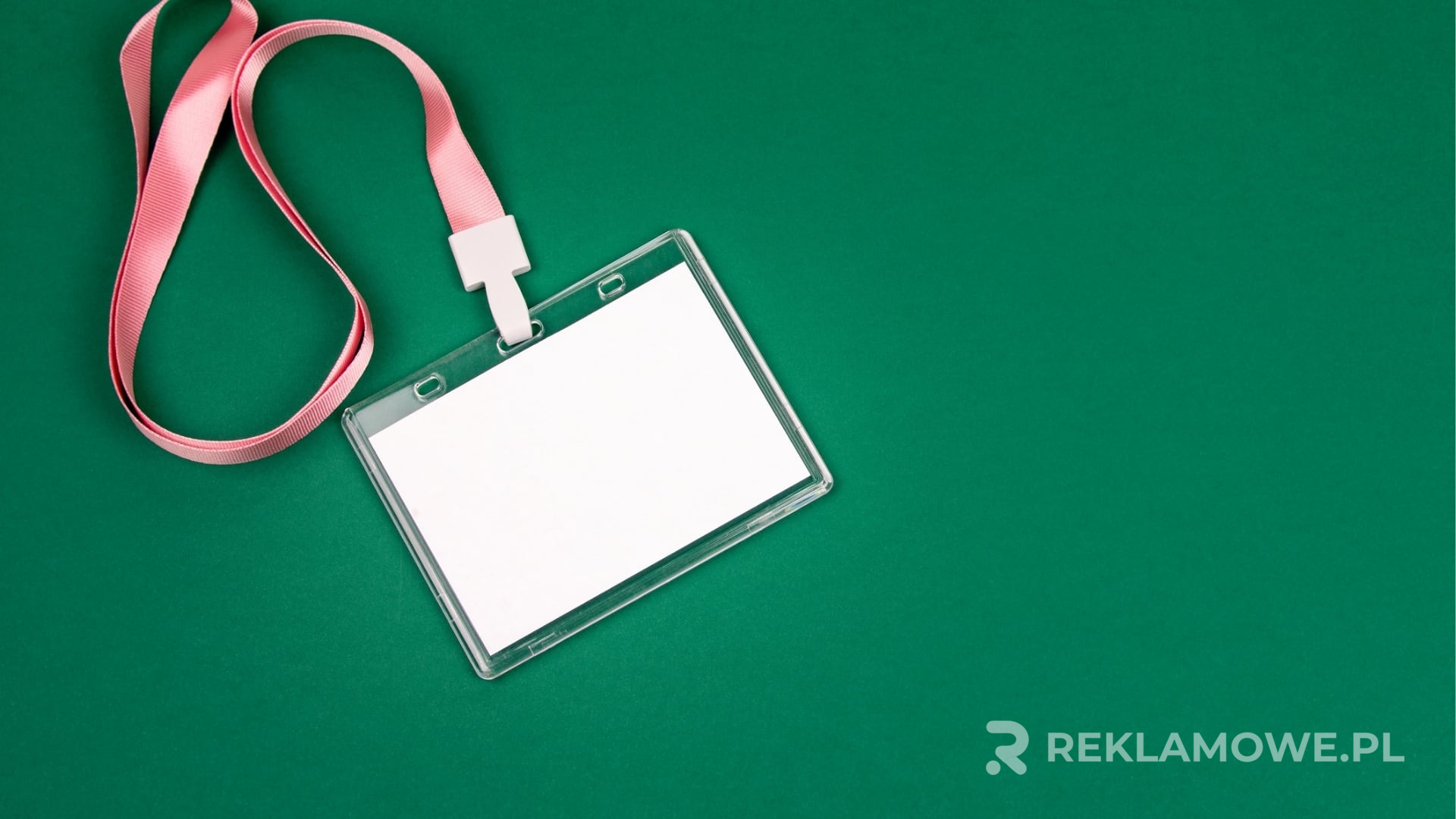 Smycz reklamowa używana na targach