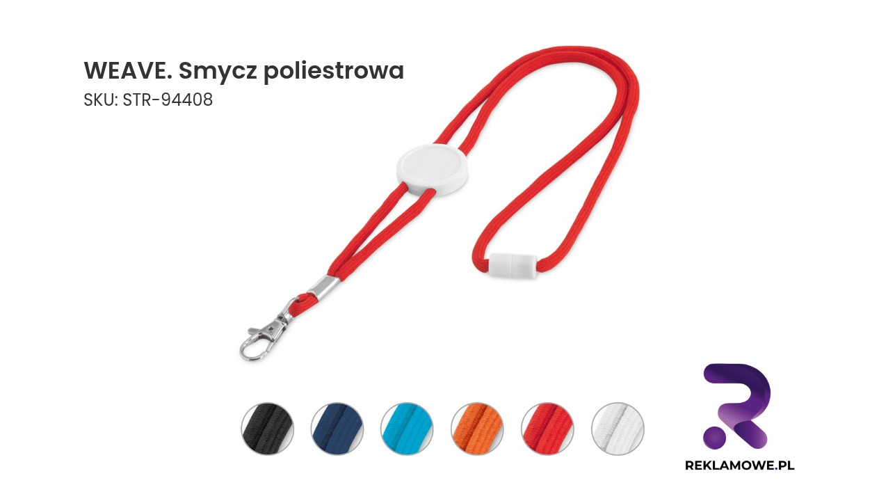WEAVE. Smycz poliestrowa WEAVE. Smycz poliestrowa - wytrzymała smycz reklamowa z poliestru